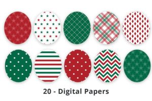 Alternative view of Red and Green Christmas Star Backgrounds