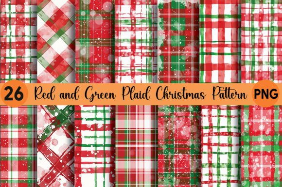 Red and Green Plaid Christmas Pattern