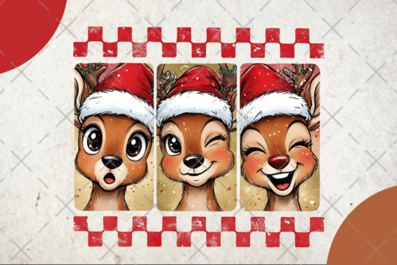 Reindeer Christmas Brushstroke Png