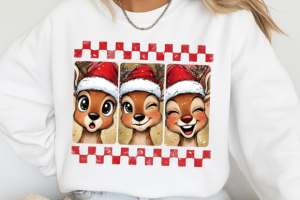 Alternative view of Reindeer Christmas Brushstroke Png