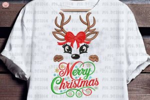 Alternative view of Reindeer Christmas Embroidery