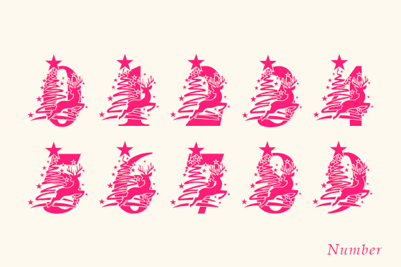 Reindeer Christmas Monogram Font - Image 4