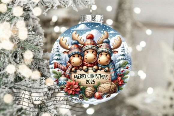 Reindeer Christmas Ornament Sublimation