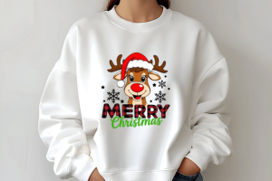 Alternative view of Reindeer Merry Christmas PNG Clipart