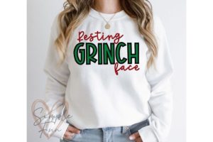 Resting Grinch Face Applique
