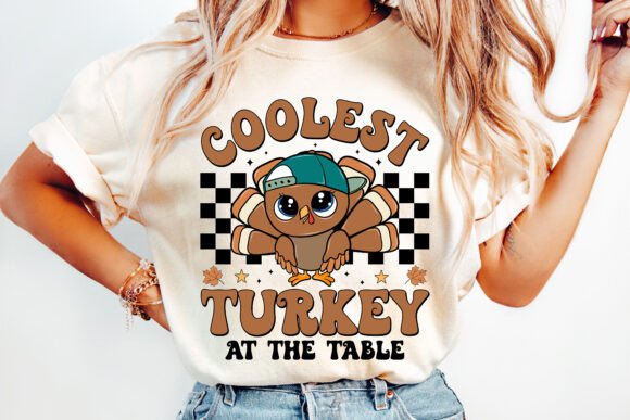 Retro Boy Turkey Thanksgiving PNG