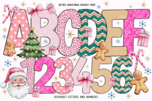 Retro Christmas Doodle Font