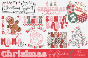 Retro Christmas Svg Bundle
