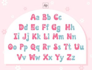 Alternative view of Retro Flower Font