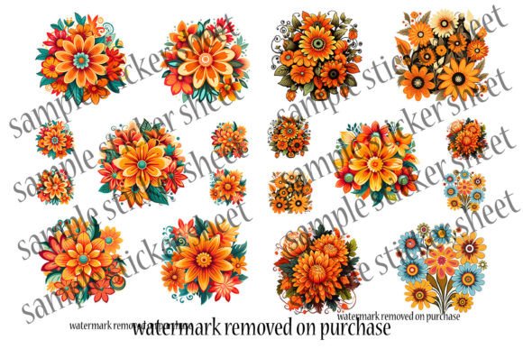 Retro Flower Stickers - Image 8