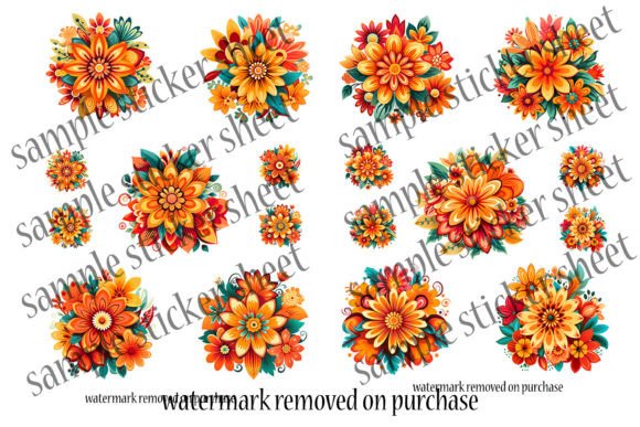 Retro Flower Stickers - Image 9