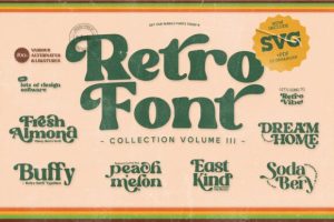 Retro Groovy Bundle Font