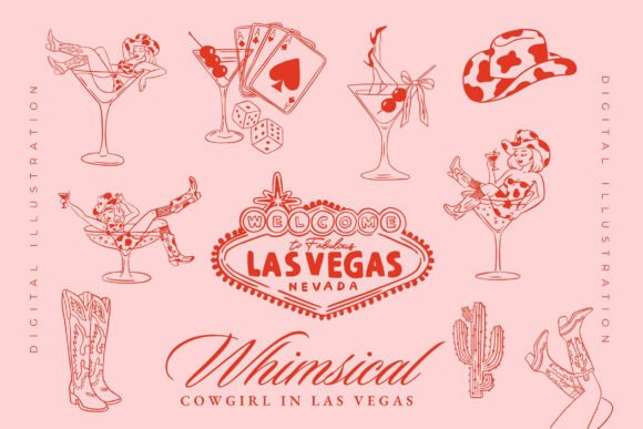 Retro Las Vegas Western Graphics