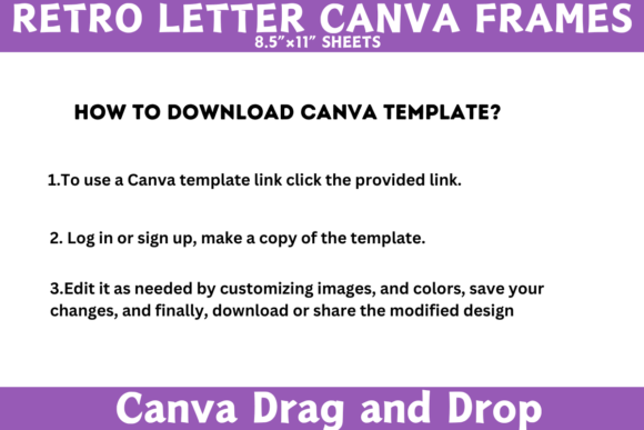Retro Letter Canva Frames - Image 6