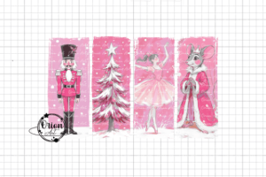 Alternative view of Retro Pink Christmas Nutcracker PNG