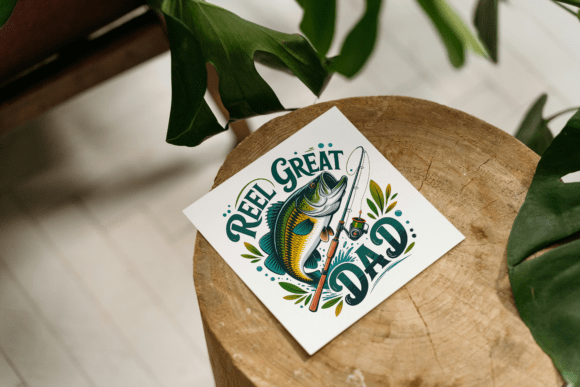 Alternative view of Retro Reel Great Dad Png Fishing Dad Png