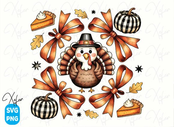 Retro Thanksgiving Png, Fall Pumpkin Svg - Image 2