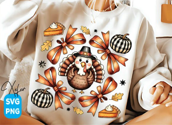 Retro Thanksgiving Png, Fall Pumpkin Svg - Image 4