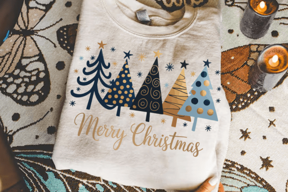 Retro Christmas Png, Blue Christmas Tree