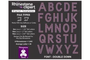 Rhinestone Design - DOUBLE DOWN 2"