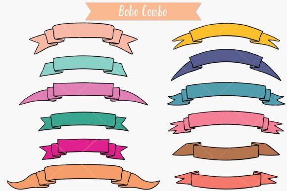 Ribbon Banner Color, Decorative Scroll - Image 2