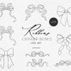 Ribbon Bow Line Clipart