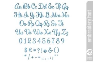 Alternative view of Rochester Embroidery Font - Small