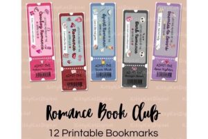 Romance Book Club Member Ticket Bookmark