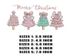 Alternative view of Romantic Pink Tree Embroidery Design