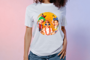 Alternative view of Round Brush Stroke Canva Frame