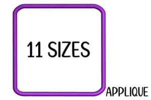 Rounded Square Satin Stitch Appliqué