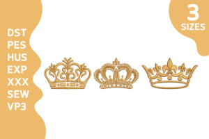Royal Crown Embroidery Bundle