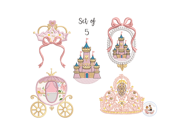 Royal Princess Embroidery Designs Bundle