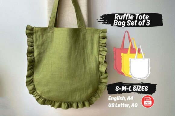 Ruffle Tote Bag Sewing Pattern Beginner