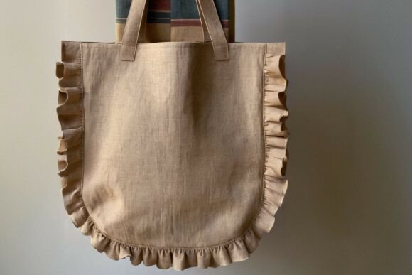 Ruffle Tote Bag Sewing Pattern Beginner - Image 3