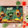 Run Funny Kitchen Cutting Board Design
