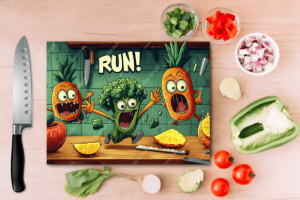 Run Funny Kitchen Cutting Board Design