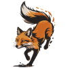Running Red Fox