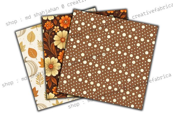 Rustic Fall Digital Paper - Image 3