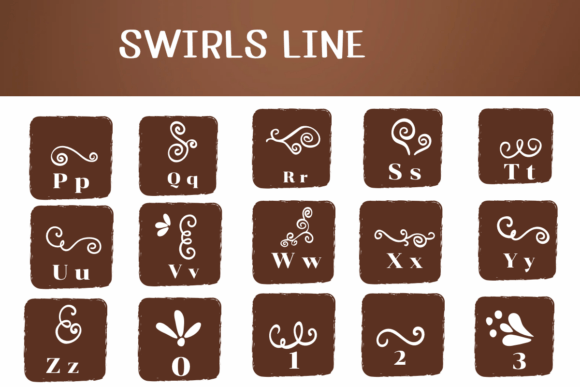 Swirls Line Font - Image 3