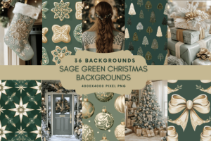 Sage Winter Christmas Backgrounds
