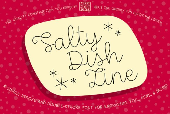 Salty Dish Line Font