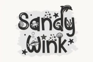 Alternative view of Sandy Wink Sea Font