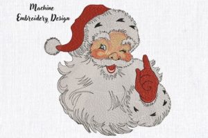 Santa Claus Christmas Embroidery Design
