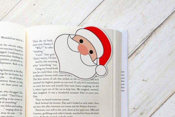 Santa Claus Corner Bookmark ITH Applique
