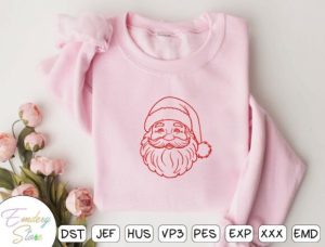 Alternative view of Santa Claus Redwork