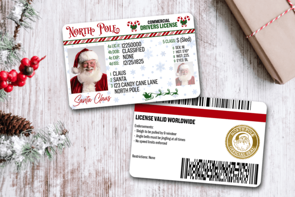 Santa Drivers License PNG - Image 4