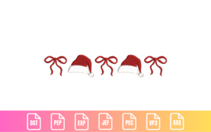 Santa Hat & Ribbon Border