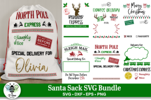Santa Sack SVG Bundle | Christmas SVG