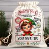 Santa Sack Sublimation PNG with Elf